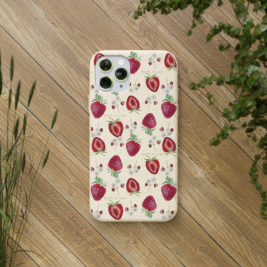 Feels So Ripe Strawberry Biodegradable Phone Case