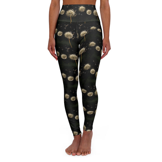 Dandelion Skulls High Waisted Yoga Leggings (AOP)