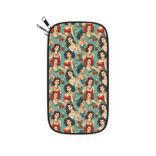 Vintage Tattoo Pinup Models Passport Wallet