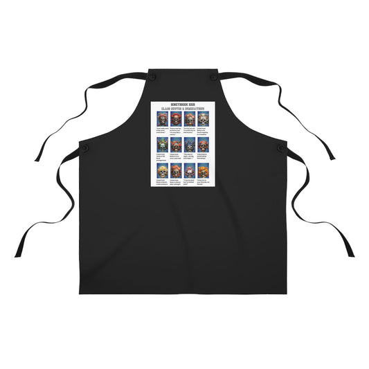 Boneybrook High Floral Skull Yearbook Art Apron