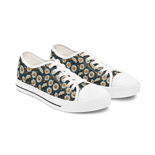 Daisy Print Women's Low Top Sneakers