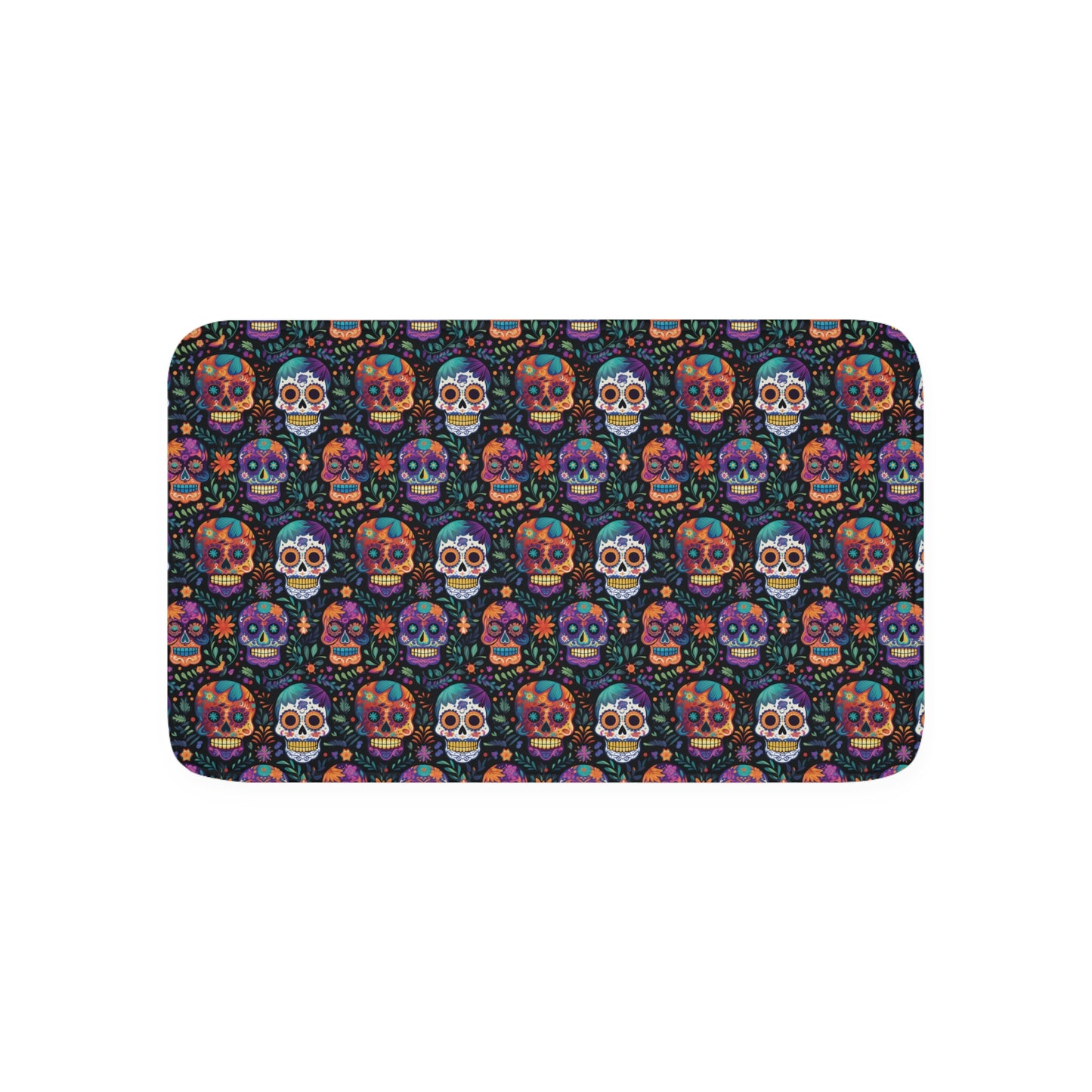 Sugar Skulls Memory Foam Bath Mat