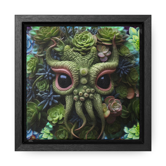 Adaline the Octopus Succulent Creatures Digital Art Print Gallery Canvas Wraps, Square Frame