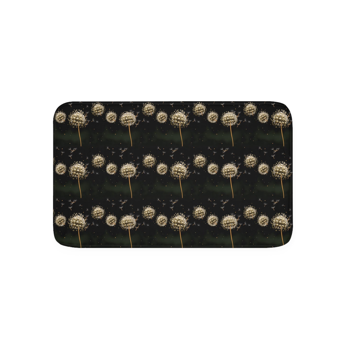 Dandelion Skulls Memory Foam Bath Mat