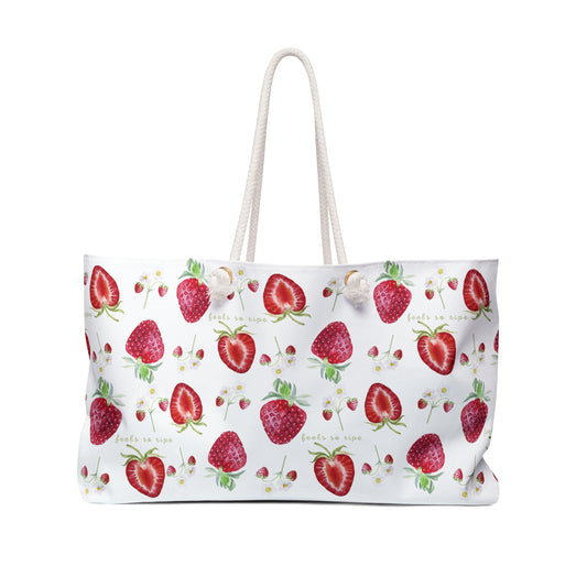 Feels So Ripe Strawberry Weekender Bag