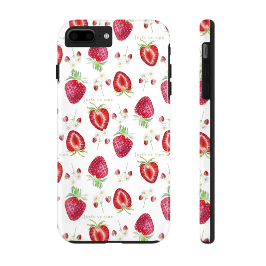 Feels So Ripe Strawberry Phone Case Floral Phone Case Cell Phone Case Grandma's Garden Never Enough Plants Strawberries Strawberry Shortcake