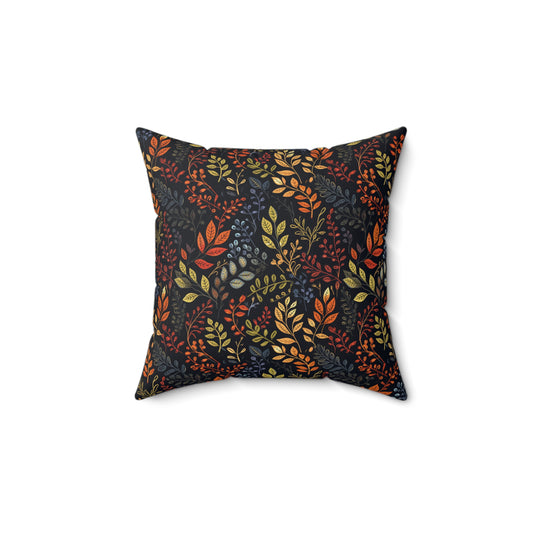 Autumn Leaves Spun Polyester Square Pillow