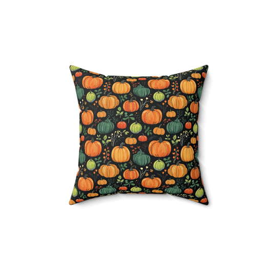 Pumpkins Spun Polyester Square Pillow