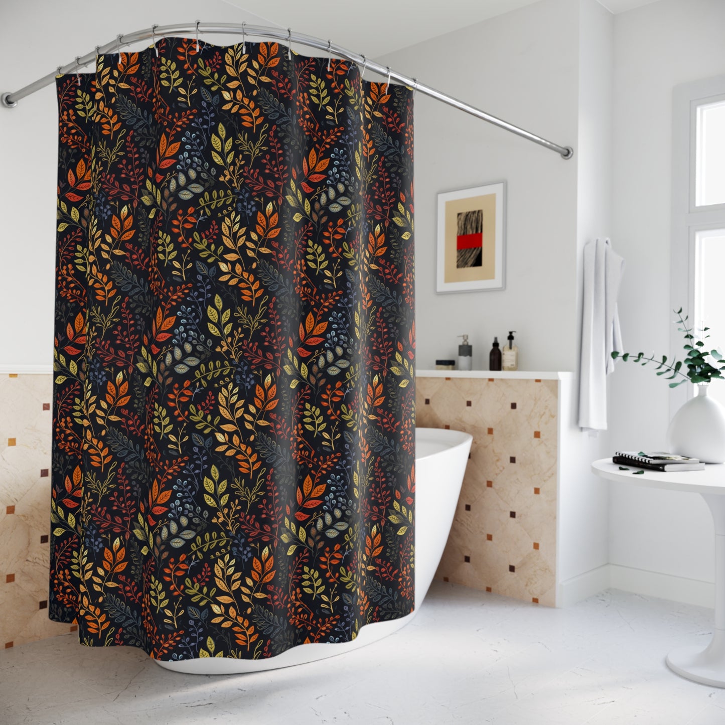 Autumn Leaves Polyester Shower Curtain