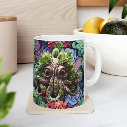 Gus the Octopus Succulent Creatures Ceramic Mug 11oz