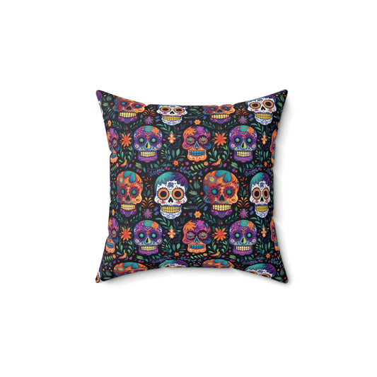 Sugar Skulls Spun Polyester Square Pillow