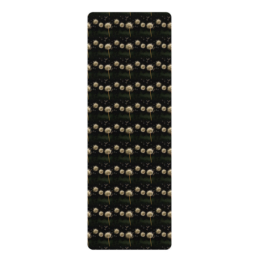 Dandelion Skulls Rubber Yoga Mat