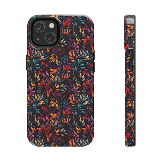 Colorful Autumn Leaves Halloween Thanksgiving Tough Phone Cases