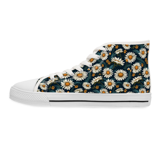 Daisy Print Women's High Top Sneakers