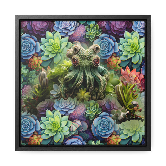 Madre the Octopus Succulent Creatures Digital Art Print Gallery Canvas Wraps, Square Frame