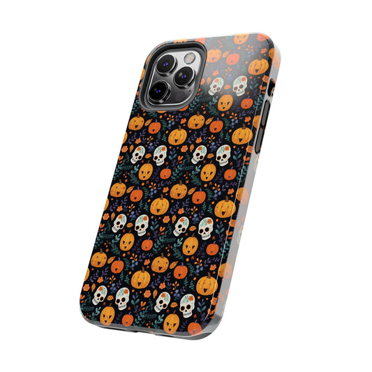 Happy Pumpkins Talavera Skulls Halloween Tough Phone Cases