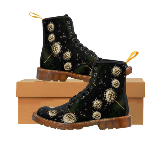 Dandelion Skulls Women's Canvas Boots