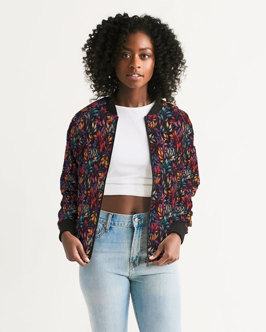 Colorful Leaves Women's Bomber Jacket