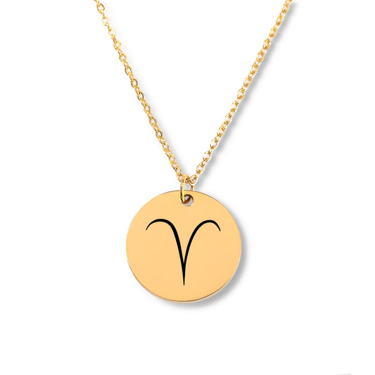 Zodiac Sign Necklace in Gold, Silver, or Rose Gold