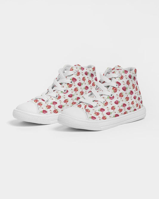 Feels So Ripe Strawberry Kids Hightop Canvas Shoe