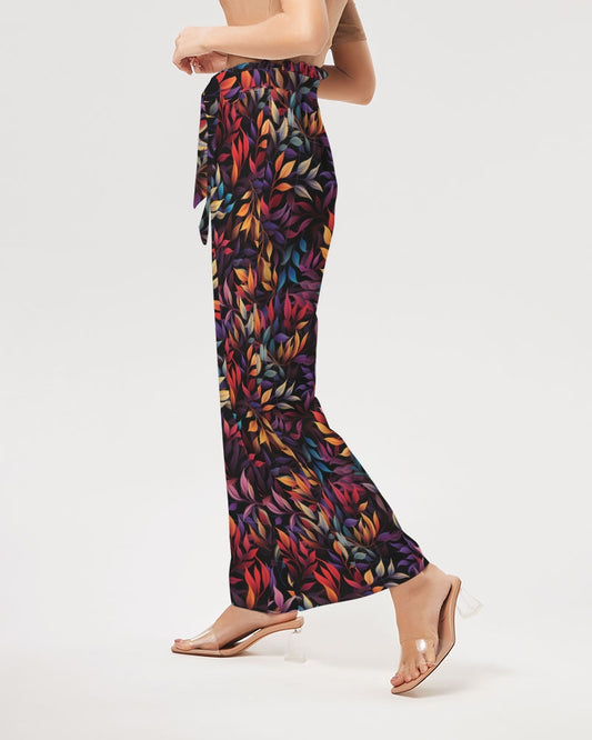 Colorful Leaves Women's High-Rise Wide Leg Pants