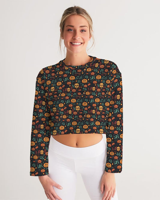 Jack-o-Lanterns Women's Cropped Sweatshirt