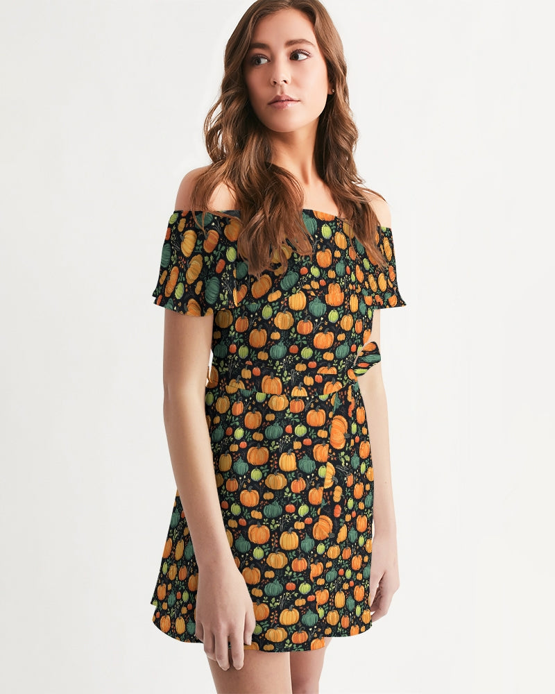 Pumpkins Women's Off-Shoulder Dress