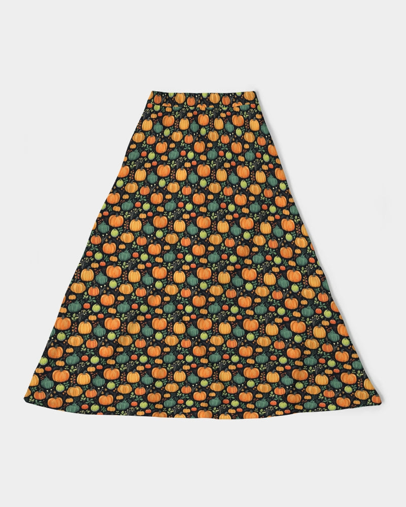 Pumpkins Women's A-Line Midi Skirt