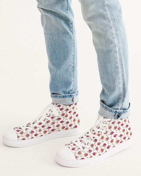 Feels So Ripe Strawberry Men's Hightop Canvas Shoe