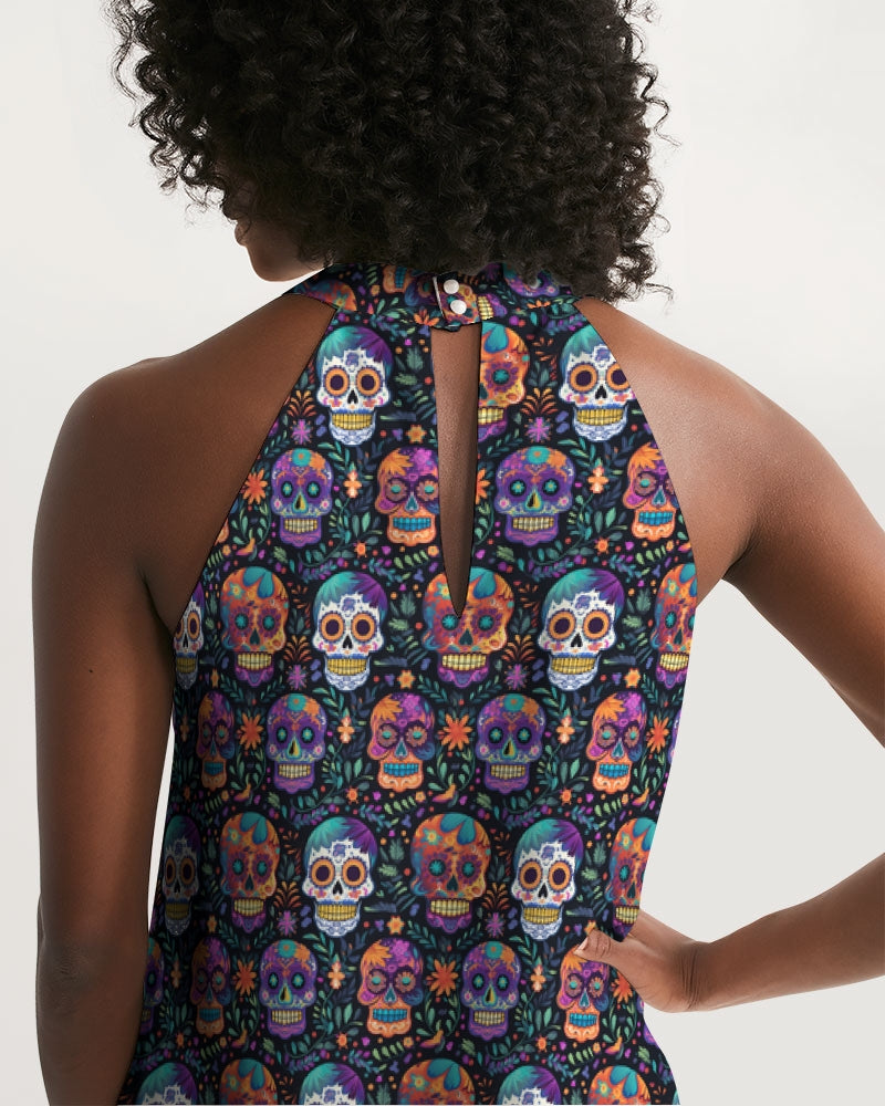 Sugar Skulls Women's Halter Dress