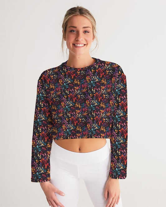 Colorful Leaves Women's Cropped Sweatshirt