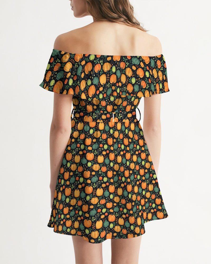 Pumpkins Women's Off-Shoulder Dress